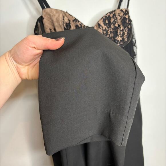 NBD Lara Black Lace Bustier Jumpsuit - Picture 5 of 10